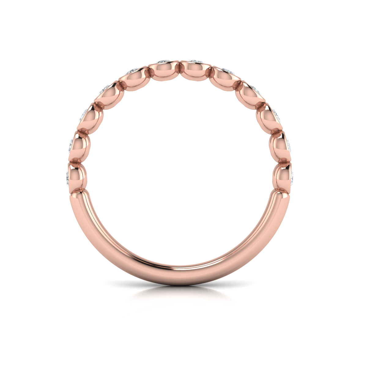 Slim Bezel-Set Stackable Band
