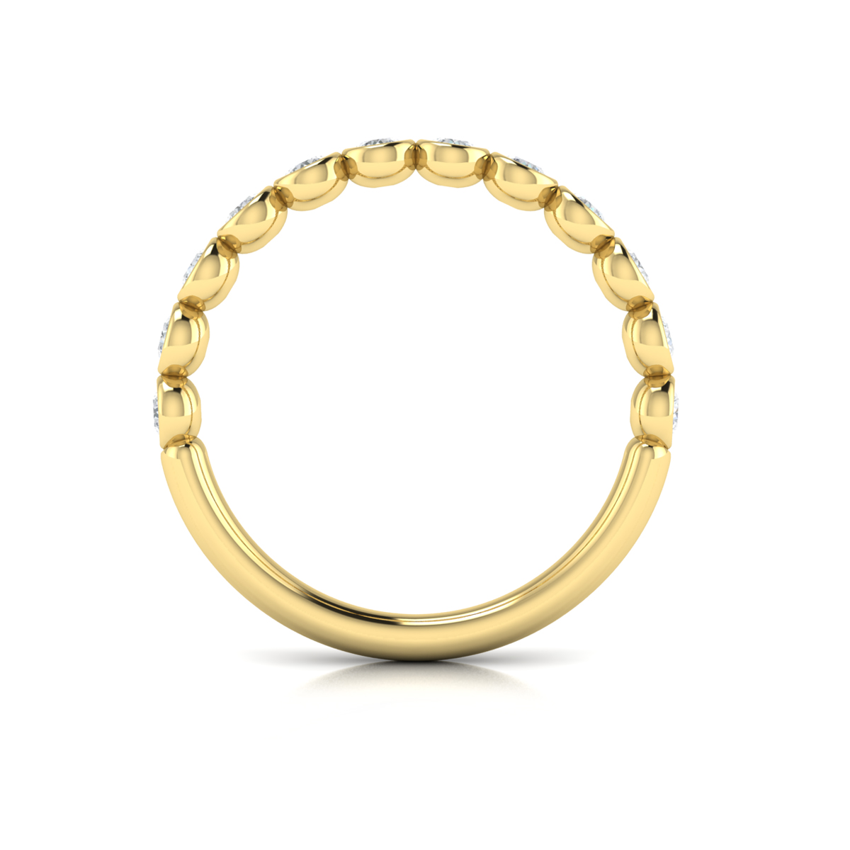 Slim Bezel-Set Stackable Band