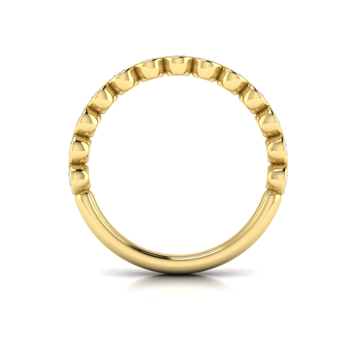 Bezel-Set Stackable Band