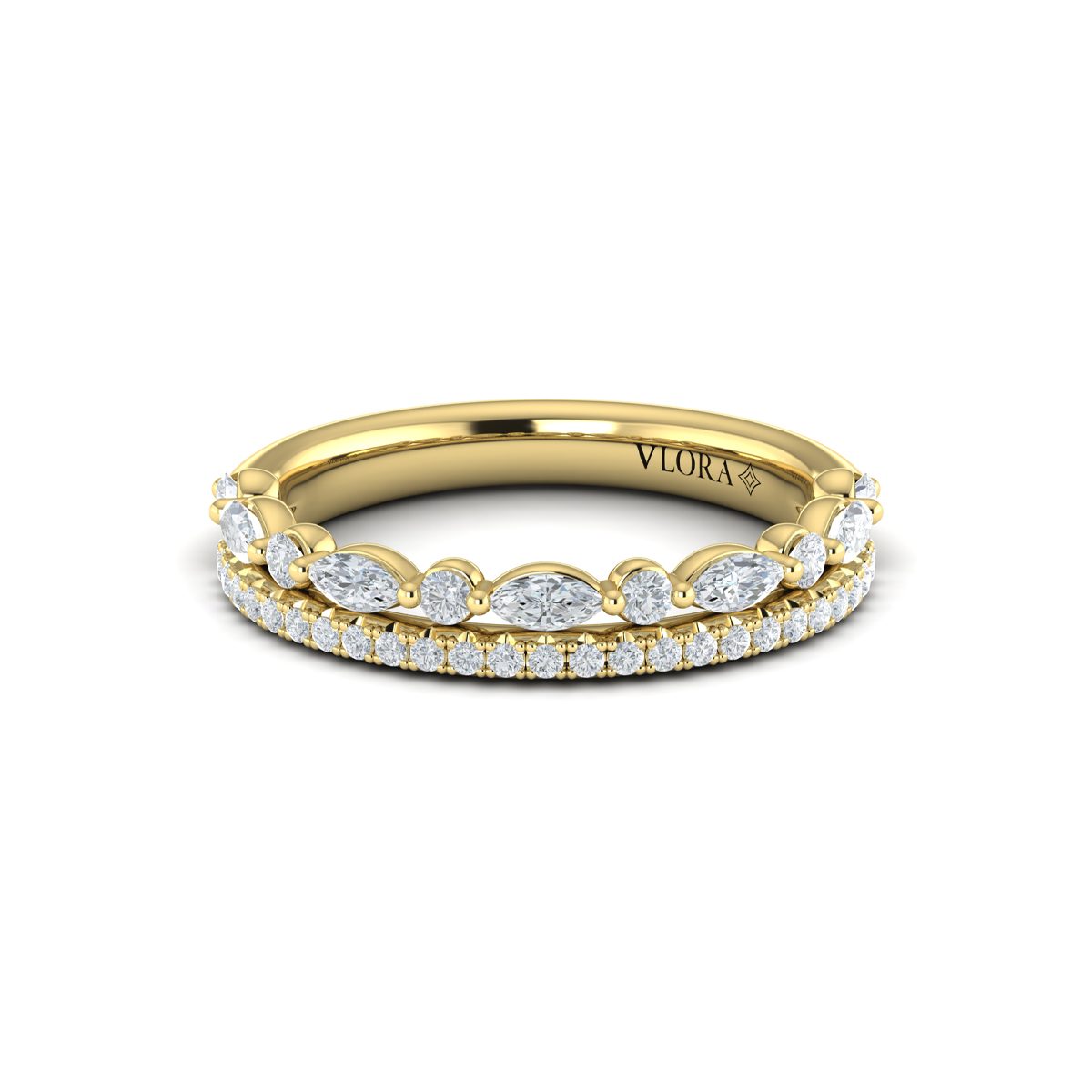 Marquise Duo Stackable Band