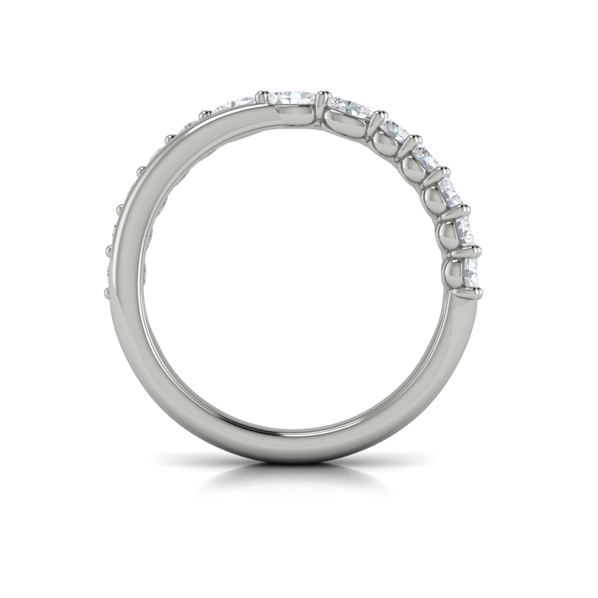 Crossed Oval Stackable Band