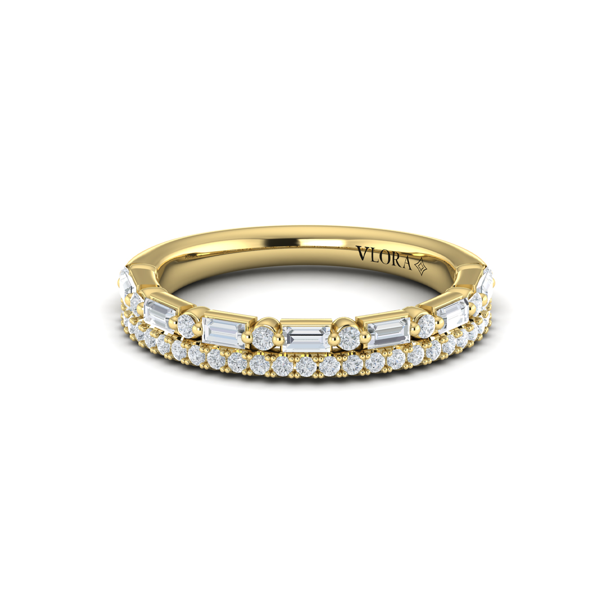 Baguette Dual Stackable Band