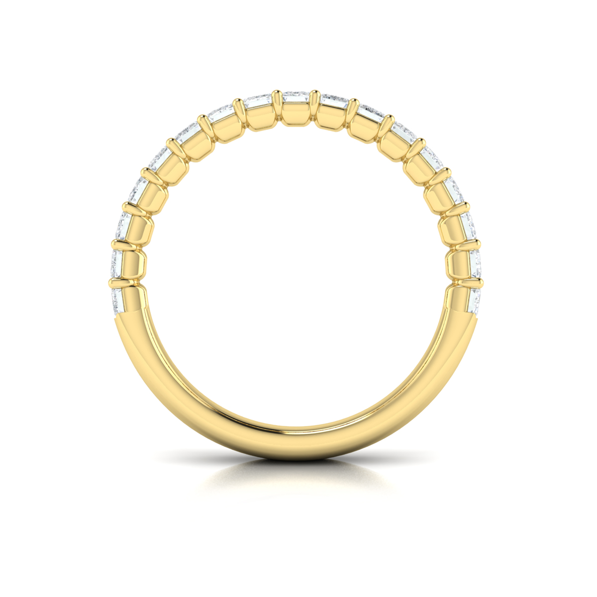 Bold Emerald Cut Stackable Band