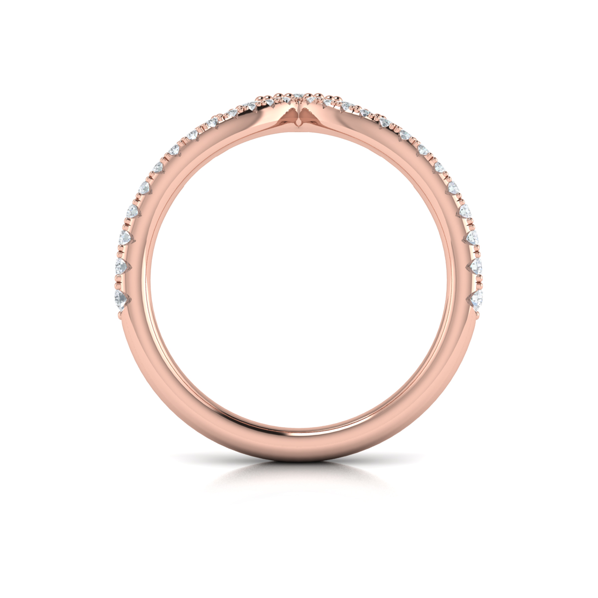 Delicate Chevron Contoured Band