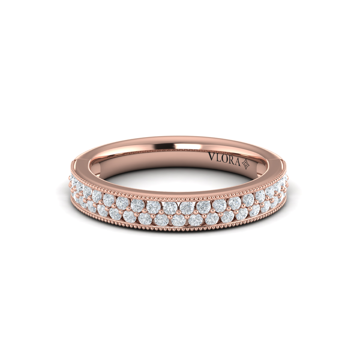 Vintage-Inspired Pave Stackable Band