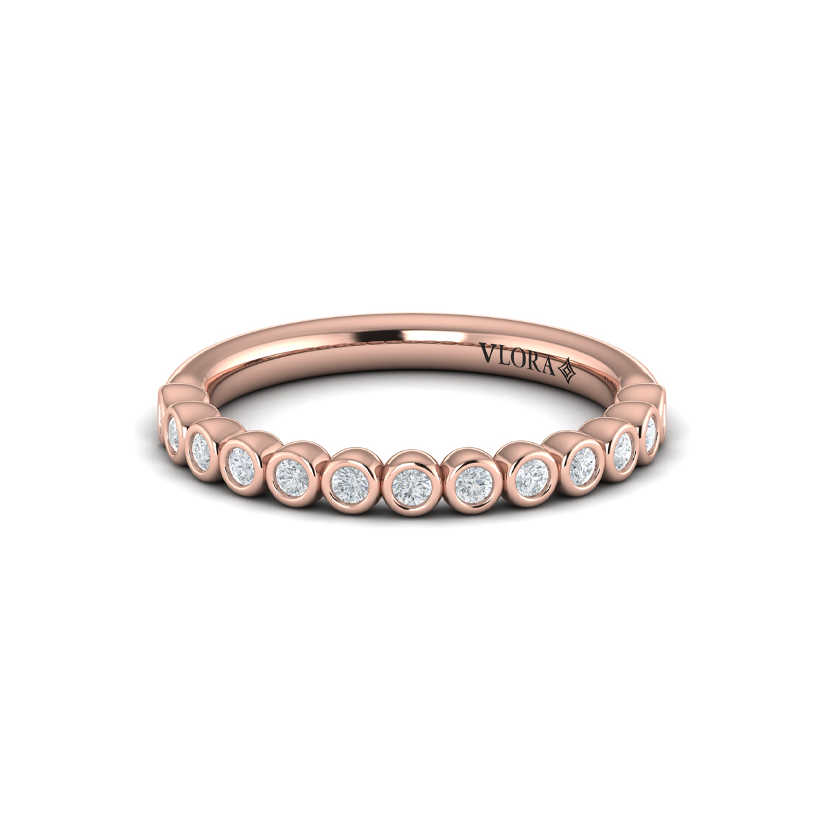 Bezel-Set Stackable Band