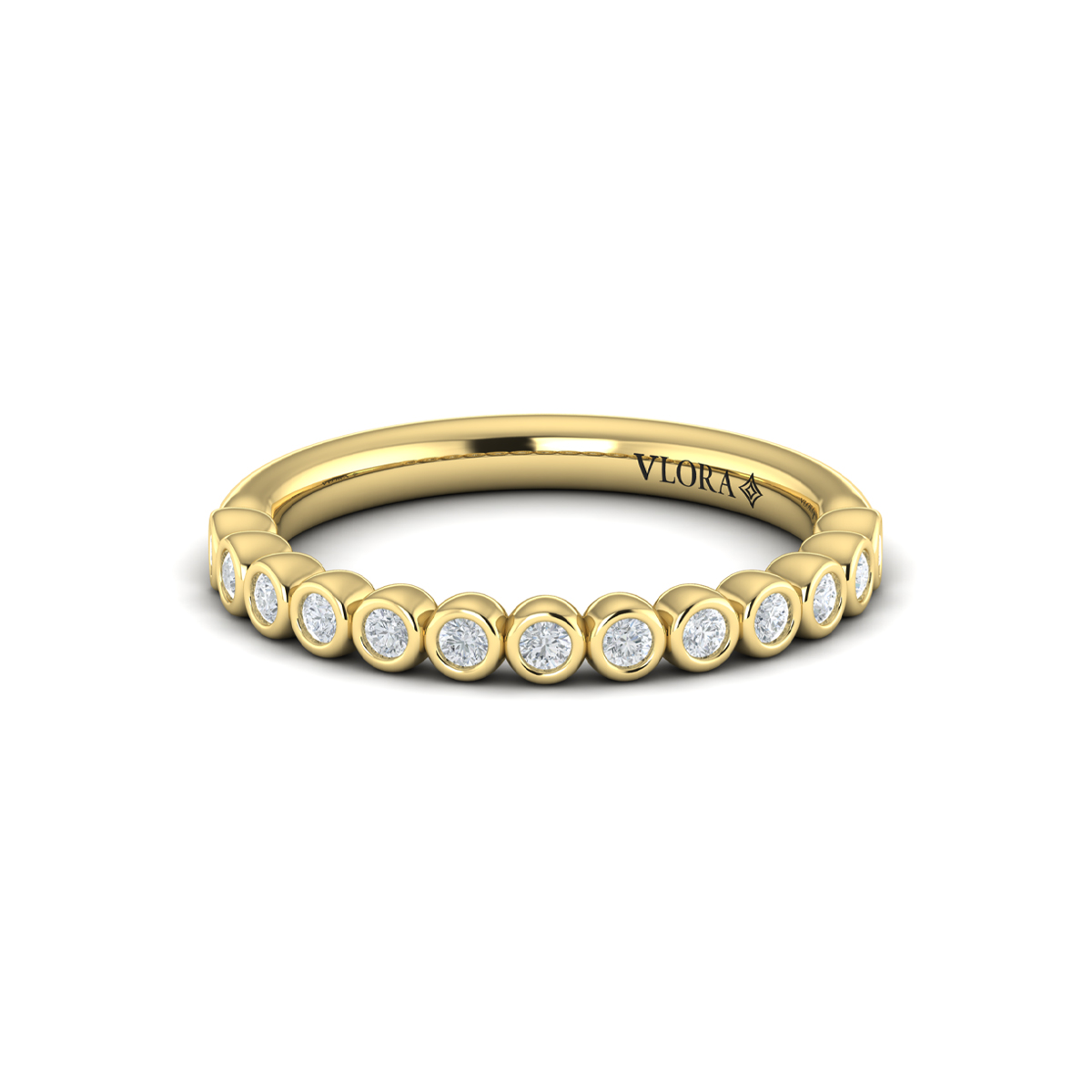 Bezel-Set Stackable Band