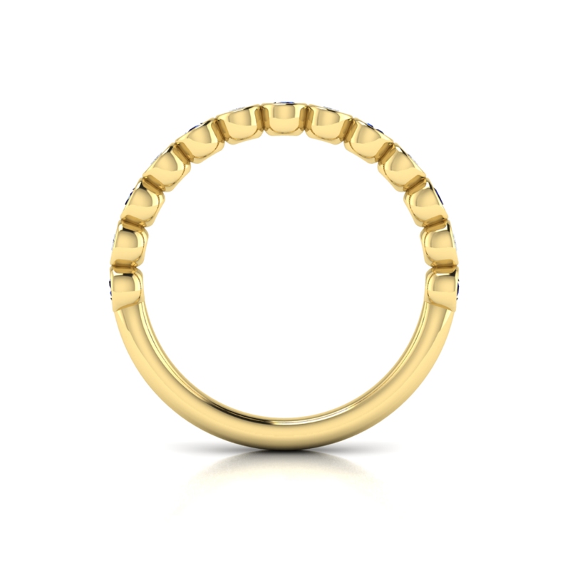 Sapphire Bezel-Set Stackable Band