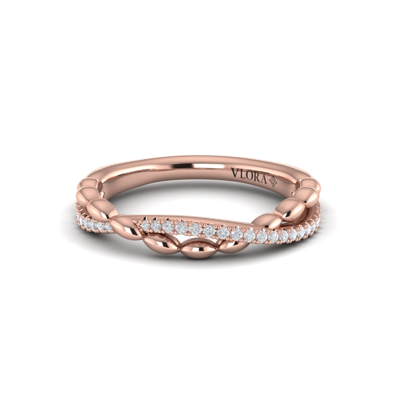 Beaded Twist Stackable Band