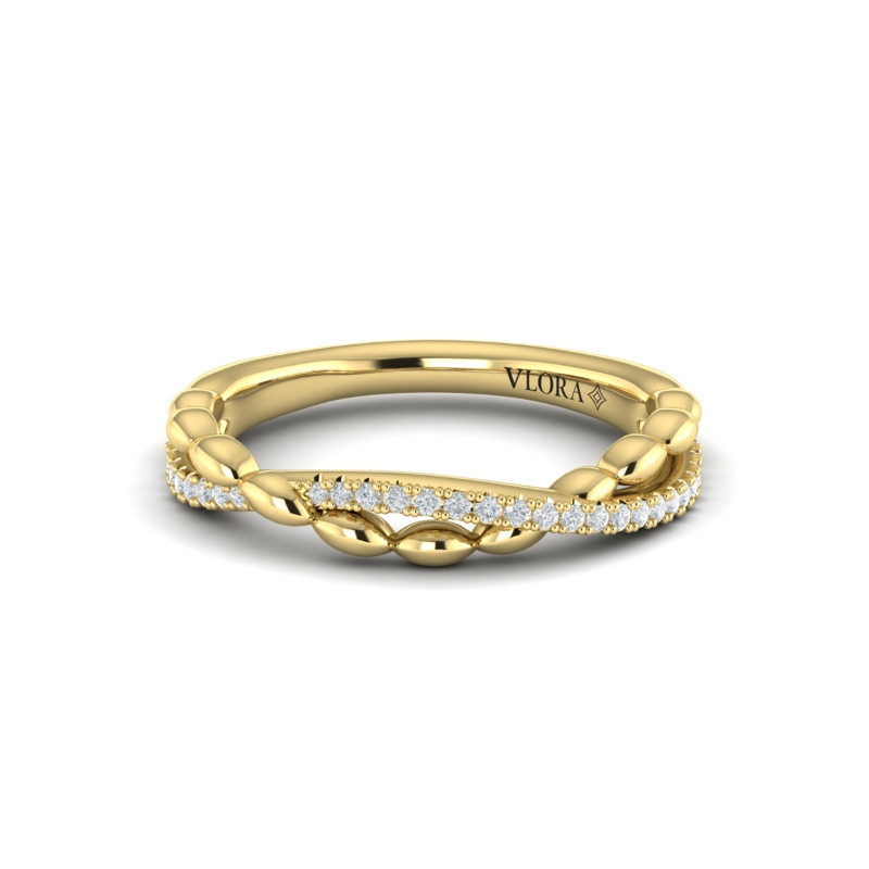 Beaded Twist Stackable Band