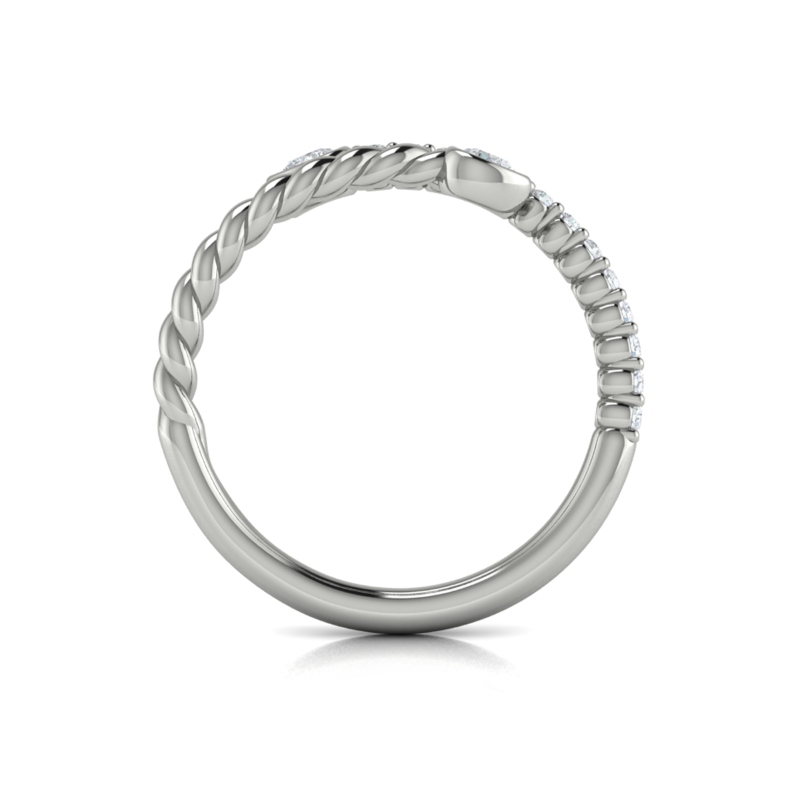 Beaded Bypass Stackable Ring