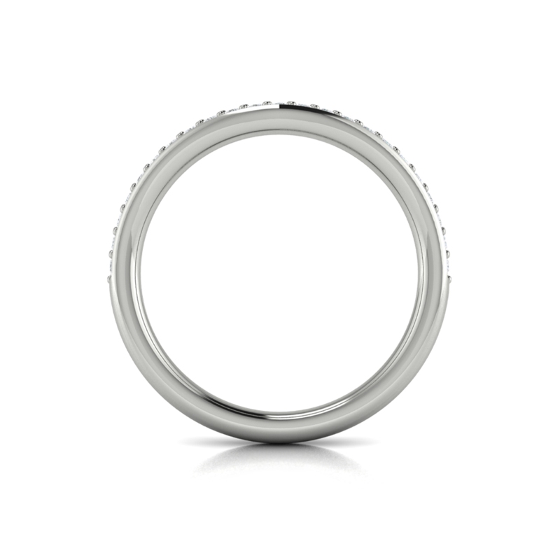 Diamond Contour Wedding Band