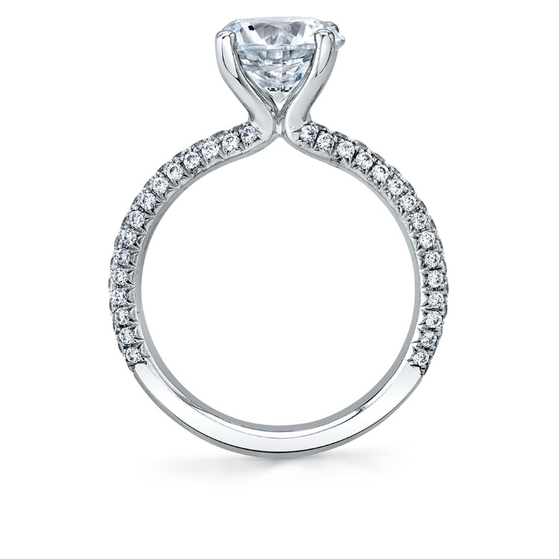 Round Cut Classic Pave Engagement Ring - Braylin