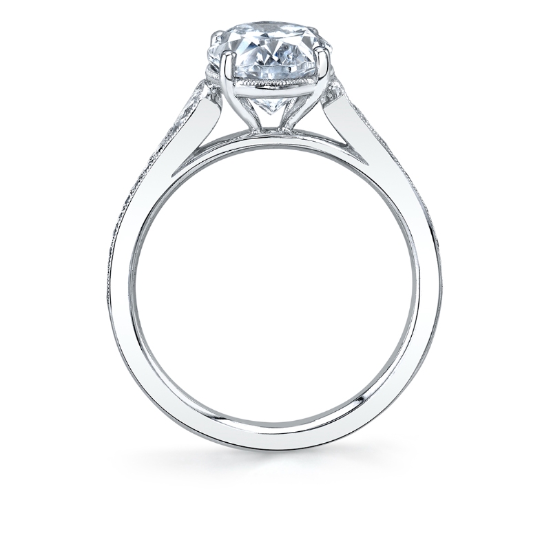 Oval Cut Unique Engagement Ring - Esmeralda